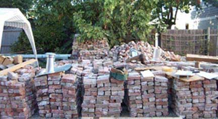 brick pile